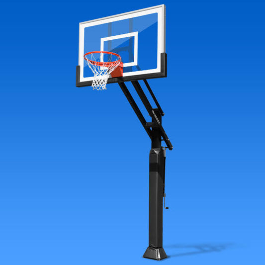 Pro Dunk Outdoor Basketball Hoop In-Ground Adjustable 54 Board Pro Dunk Silver