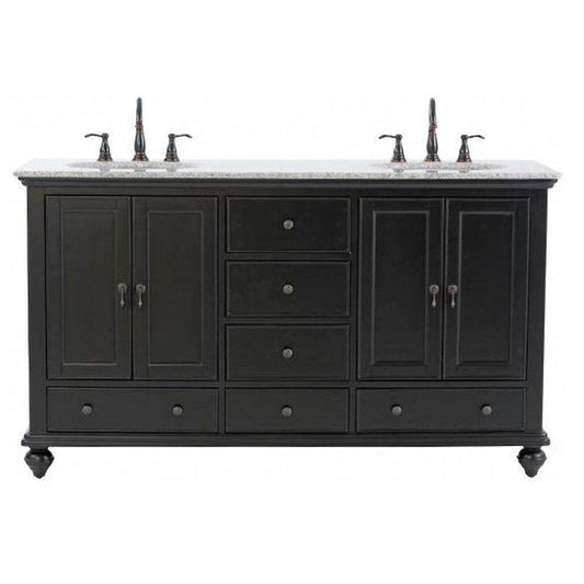 Newport 49 In. W X 21-1/2 In. D Bath Vanity In Ivory With Granite Vanity Top In Champagne