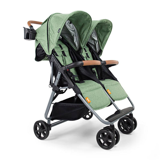 2020 Zoe Twin+ Xl2 Best Double Lightweight Compact Dual Travel Stroller Luxe Green