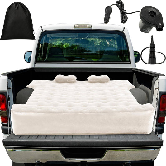 Truck Bed Air Mattress For 5.5-5.8ft Short Truck Beds Inflatable Air Mattress Truck Tent Camping Accessories With Pump Pillows Carry Bag