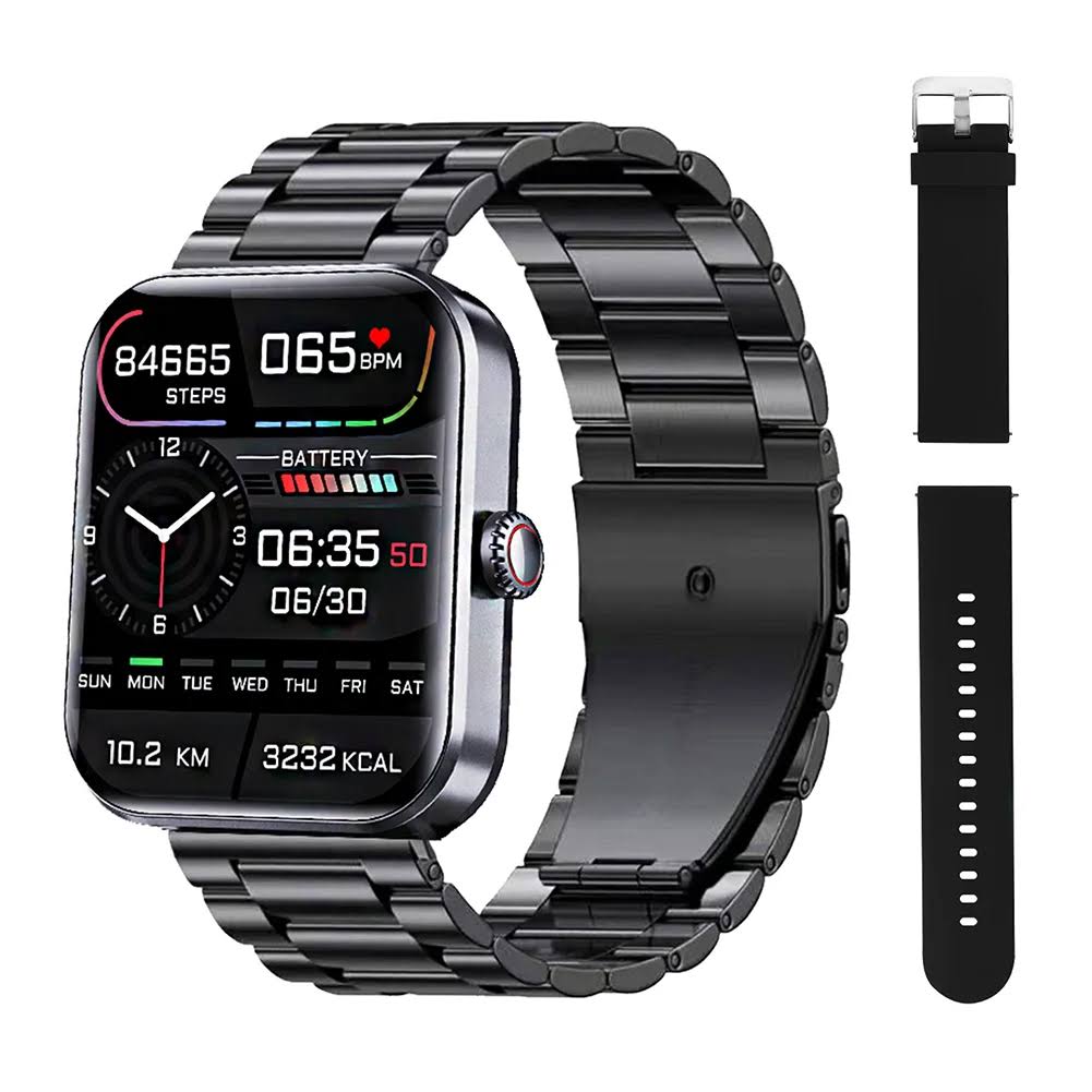 1.9inch Smart Watch Blood Glucose Monitoring Smartwatch Bluetooth-Compatible Black