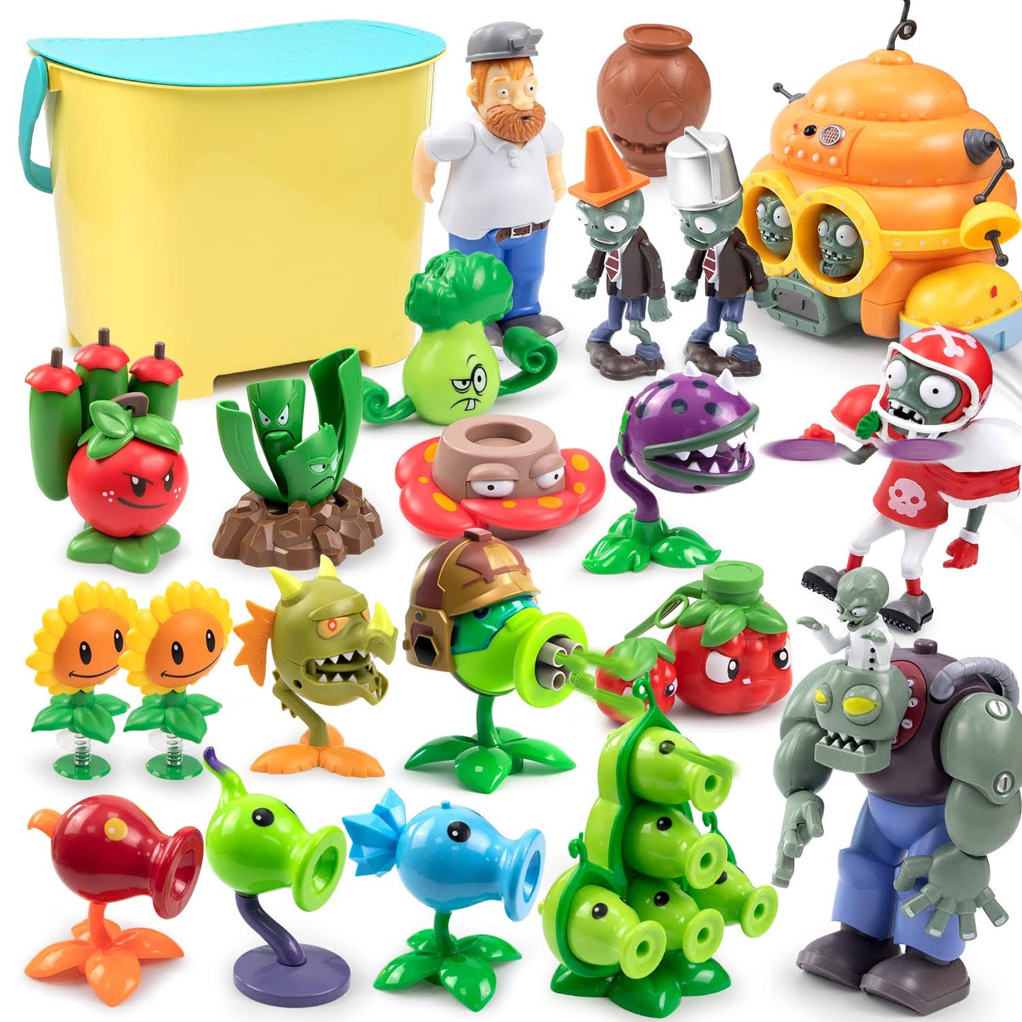 Plants And Zombies Vs Toys 21pcs Pvz Action Figures Set Great Gifts For Kids And Fans,Birthday And Party #NAME? Waterproof Battlefield Map