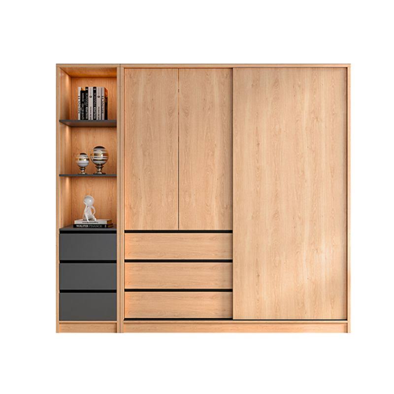 Wood Wardrobe Armoire With Drawer Contemporary Wardrobe Closet - Armoires & Sideboard 47l X 24w X 83h