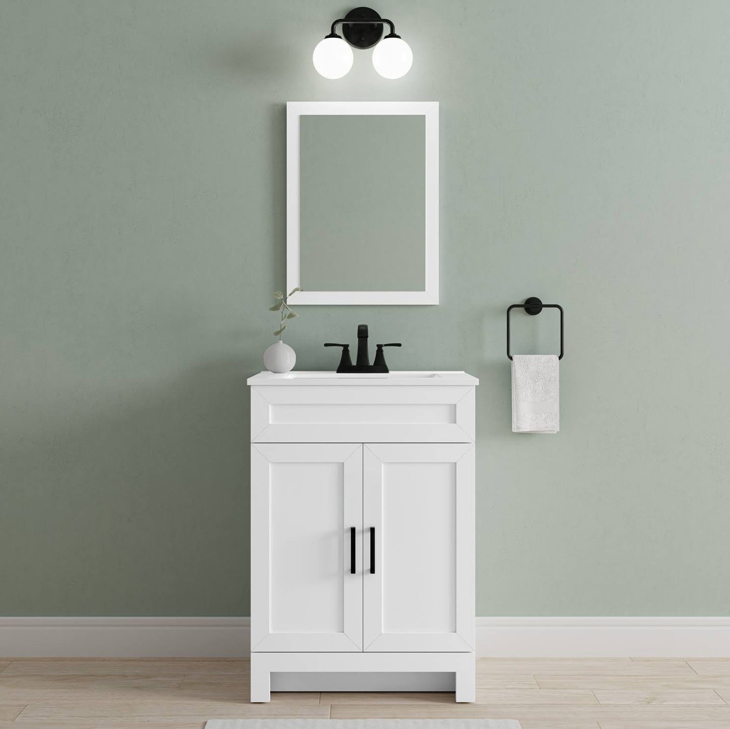 Selections Merle 24-In White Single Sink Bathroom Vanity 2540vm-24-311