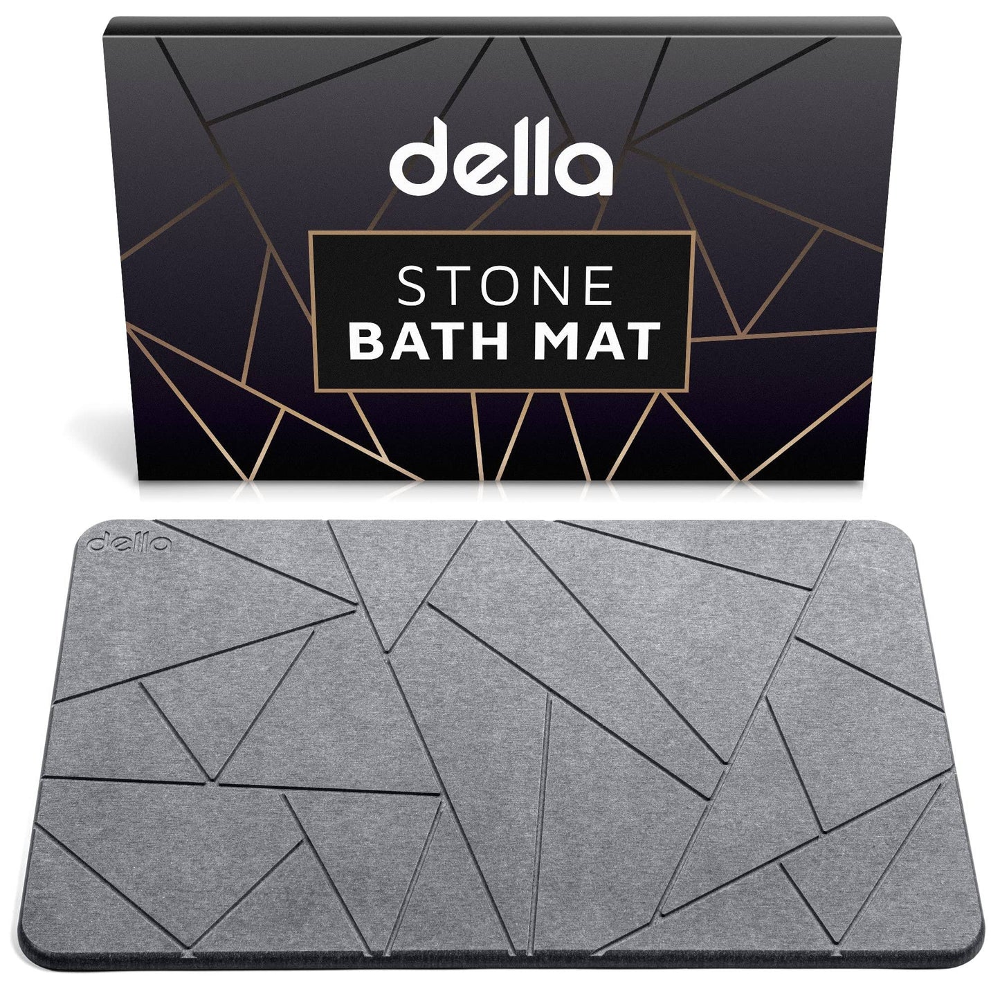 Premium Stone Bath Mat - Super Absorbent Diatomaceous Earth Shower Mat - Quick Drying Bathstone For Bathroom Floor - Modern Diatomite Bathmat