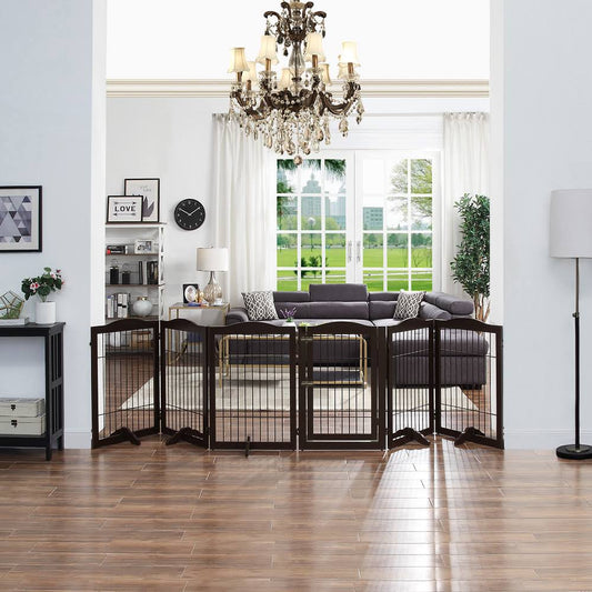 Wide Pet Gate Freestanding Pet Playpen