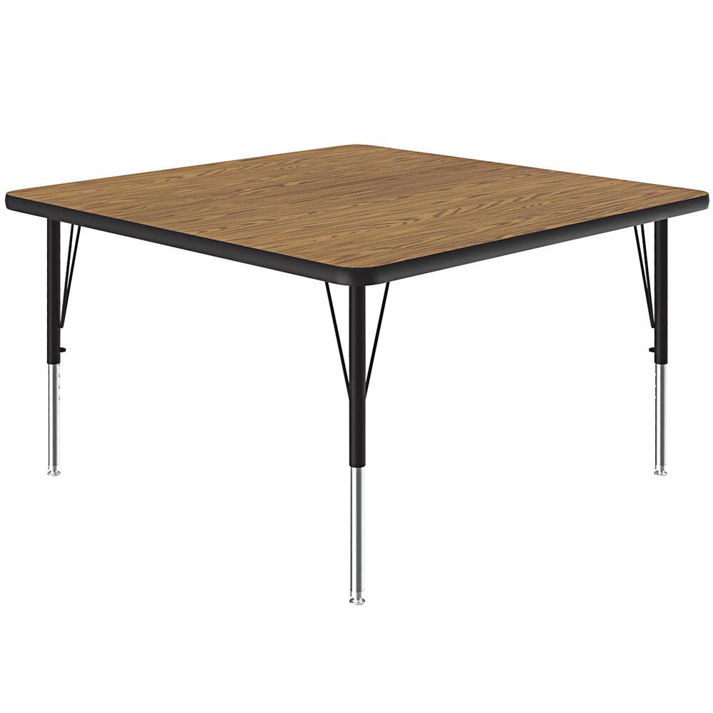 Square Medium Oak 19 29 Adjustable Height Thermal-Fused Laminate Top Activity Table