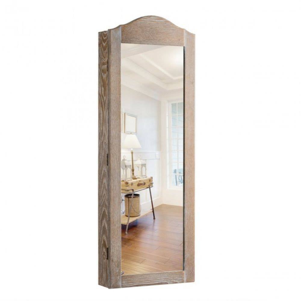 Mounted Jewelry Armoire With Mirror