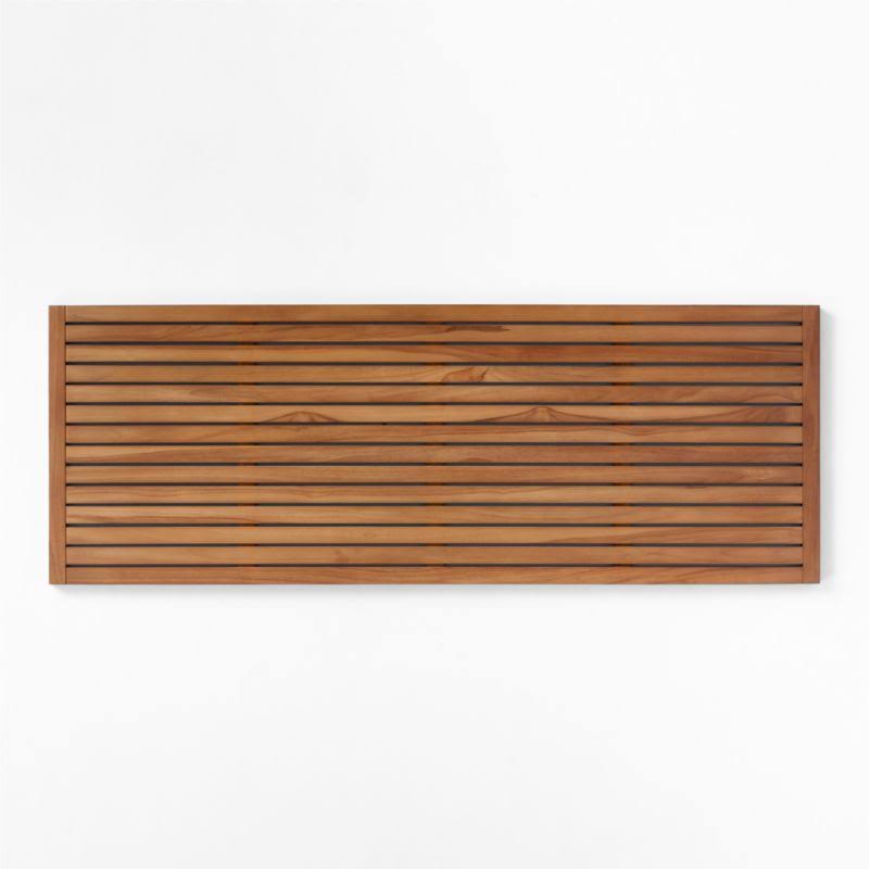 Natural Teak Bath Runner Rug 21x60 - Cb2