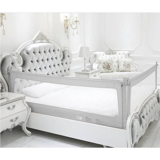 2 Set King Size Bed Safety Bed Guardrail Bed Fence For Children, Toddlers, Infants - Grey Color Intexca Color: Gray