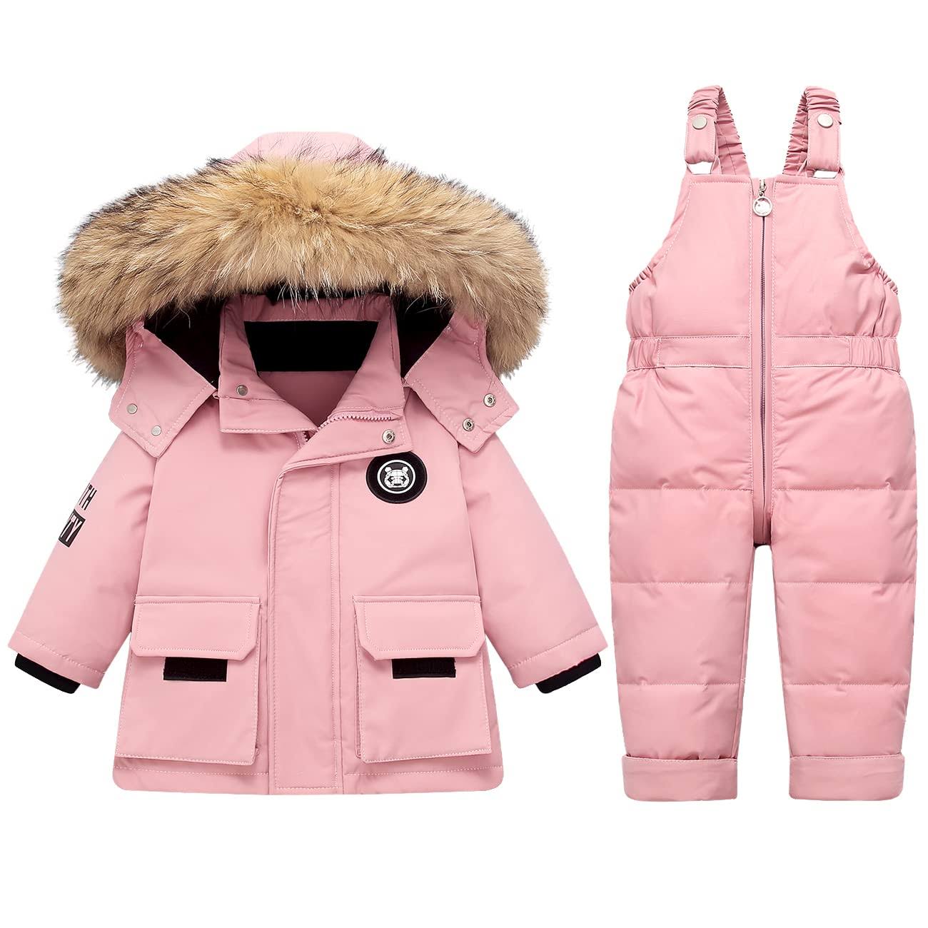 Snow Pant And Jacket Toddler Girl Snowsuit Winter Clothes Snow Bib Kid Coat