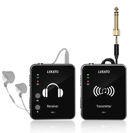 Ms-1 Wireless In Ear Monitor System 2.4g Stereo Wireless Iem System With Transmitter Beltpack Receiver Automatic Pairing, For Studio, Band