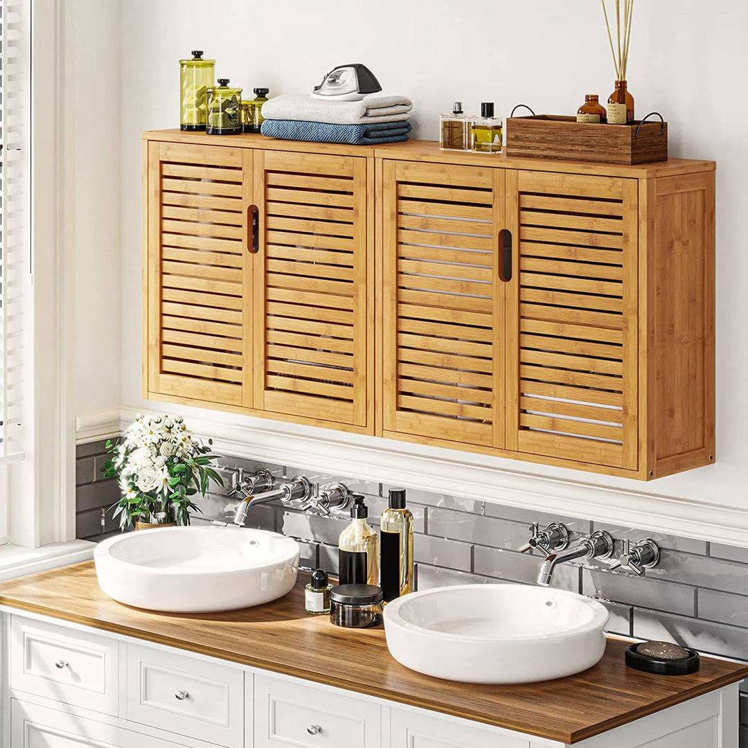 Solid Wood Wall Bathroom Cabinet Latitude Run